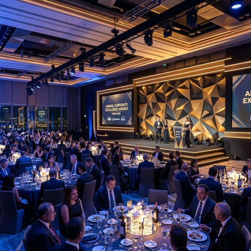 Corporate annual excellence awards gala dinner in Business Bay